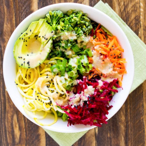 Alkalizing Noodle Bowl with Tahini Dressing