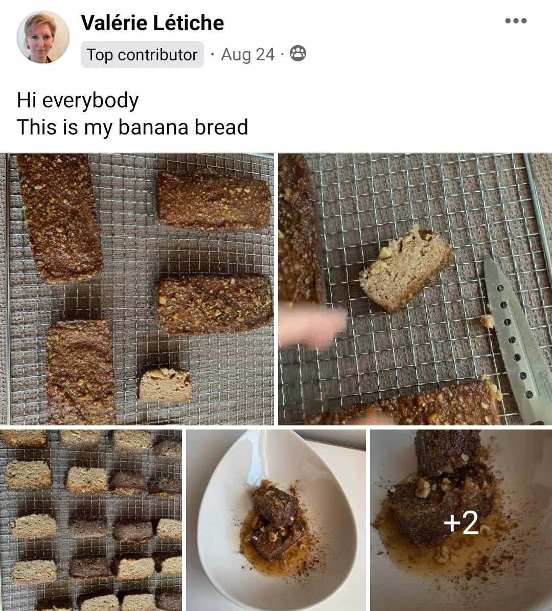 Raw vegan banana bread