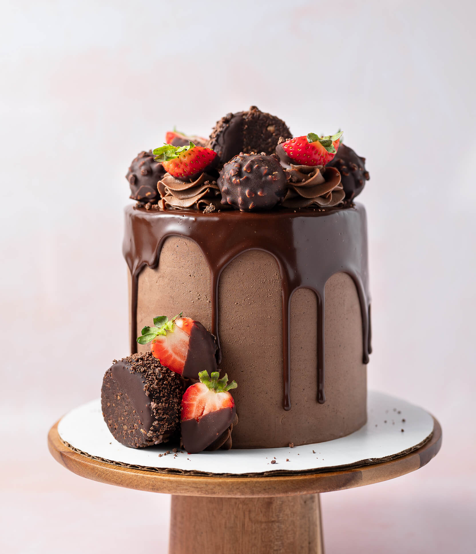 Raw vegan chocolate layered cake